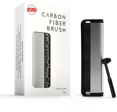 sdroceRyaM Vinyl Record & Stylus Cleaning Kit 2-in-1 Anti-Static Carbon Fiber Bristles Soft LP Cleaner Brush and Stylus Brush, Style B