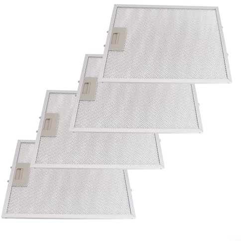 Filtro antigrasso in metallo per cappa da cucina, 350 x 285 mm, filtro per cappa aspirante a 5 strati in acciaio , filtro per cappa aspirante (confezione da 4)