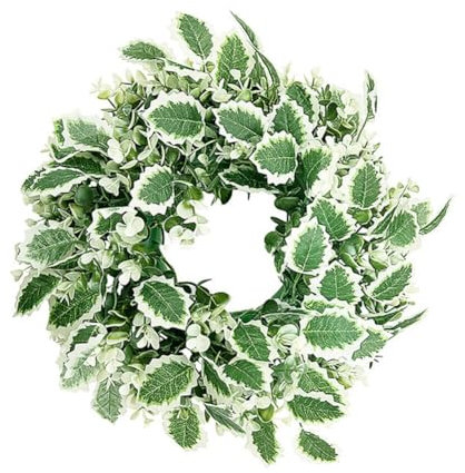 URFEDA Weihnachtskranz ländlicher Charme Simulation Fenster Weihnachtsszene Setup