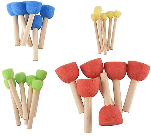 Sessleger Schaumstoff-Stempel-Set, Schwamm, 24 Stück, 1,5 cm, 2 cm, 3 cm, 4 cm