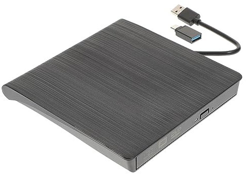 SWOOMEY Lecteur Optique Externe USB CD DVD RW Graveur De Disques Noir Design Pratique avec Bouton -up pour Installation Système Facile