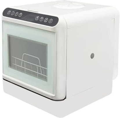 Mini lave-vaisselle de table, avec consommation d'eau de 6 l, puissance de 1100 W, pour les familles de 4 à 6 personnes, pour cuisines dans un petit espace