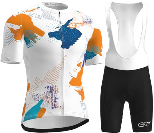 HULG Radtrikot Herren,rennrad Trikot Herren,kurzärmliger Einteiliger Body Für Fahrradtraining, Rennrad-Oberteil, Radfahrerbekleidung,fahrradtrikot-set