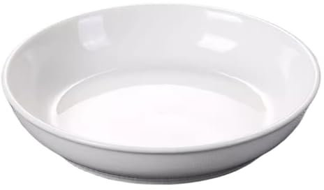 Platos de cena Ensaladera de cerámica blanca pura, Plato hondo para sopa, Plato con cabeza de pescado con pimiento picado, Vajilla, Plato hondo redondo, Plato redondo, Plato p(One Color-Large)