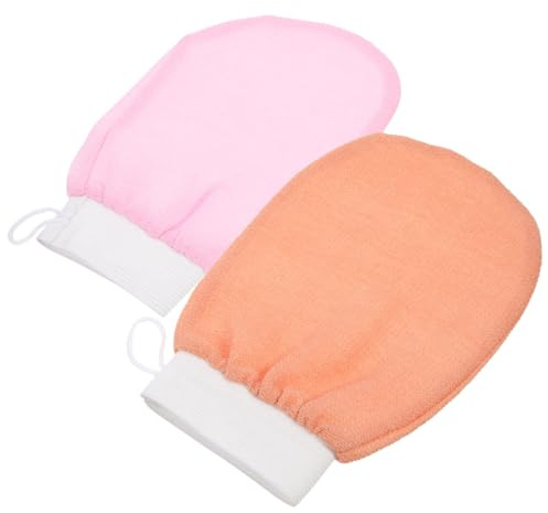 Didiseaon 2 Piezas Guantes de Baño Exfoliantes para Ducha Guantes de Baño para Scrub Corporal para Exfoliación