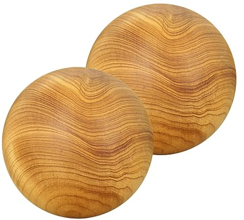 Holibanna Massageball Aus Holz Für Handmassage 2 Stück Handrollbälle Mit Textur Für Handtraining