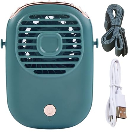 Handheld Portable Fan, Adjustable Neck Fan with Lanyard, 4.72x3.54x1.38 inches Rechargeable Desktop Cooling Gadget, Ideal for Workplace, Beach, Gym, Travel, and Outdoor Use