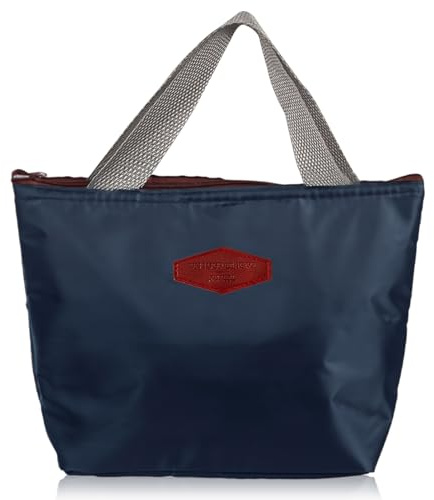 COYUN Kühltasche Klein Lunchtasche mit Reißverschluss Mini Kühlbox Einkaufstasche Isoliertasche Wasserdicht Picknicktasche Lunch Bag zur Arbeit Schule Outdoor (Marineblau)