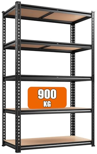 REIBII 5-Tier Heavy Duty Storage System, 90W x 40D x 183H cm