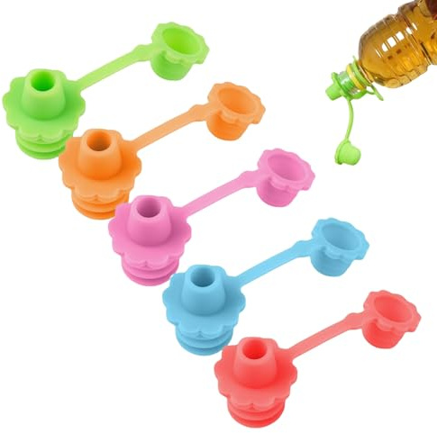 Amesor Tappi Borracce,Adattatore In Silicone Per Tettarella Di Bottiglia D'acqua | Facile da Pulire Coperchio Protettivo per Bevande per Uso in Casa, Scuola, Campeggio, e Viaggio