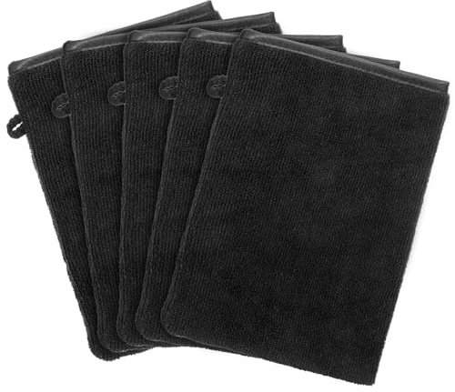 DOPENSPI 5 Stück Mikrofaser Waschlappen, 20x15 cm Gesicht Waschhandschuhe Körper aus Korallensamt, Wasseraufnahme Waschlappen Gesicht für Baden Abschminken Gesichtswasche