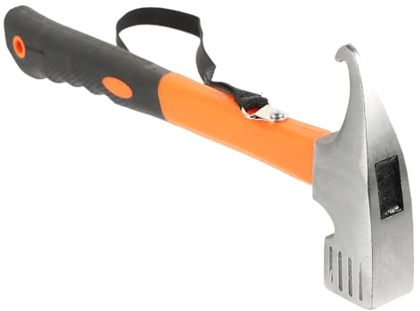 Kisangel Martello Picchetti Campeggio Multi-funzione con Testa in Acciaio al Carbonio e Manico Ergonomico Tpr Martello Portatile per Ancoraggio Tende Outdoor Resistente e Antiruggine per
