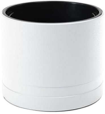 Tymar Pflanzkübel groß außen, Blumenkübel Outdoor, Blumentopf Gross draussen, matt_KOMA (ø 40 cm; Weiß Walze)