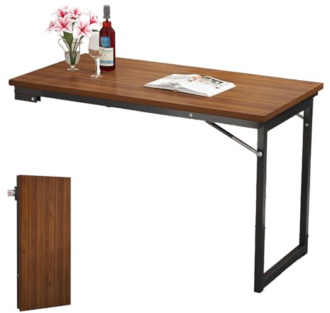 Pounjsd Mesa Plegable Pared, mesas abatibles, Escritorio Pared Plegable, Tablero Plegable Cocina, Oficina en Casa, Comedor, Cuarto de Lavado, Cocina, Bar, 100×50×75cm