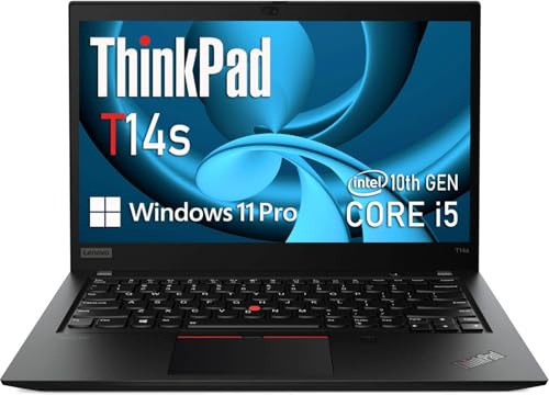 Lenovo ThinkPad T14s Gen 1 Business Laptop, 14 Zoll FHD (1920x1080), Intel Core i5-10310U,16GB RAM, 256GB SSD, QWERTY Tastatur, Windows 11 Pro (Generalüberholt)