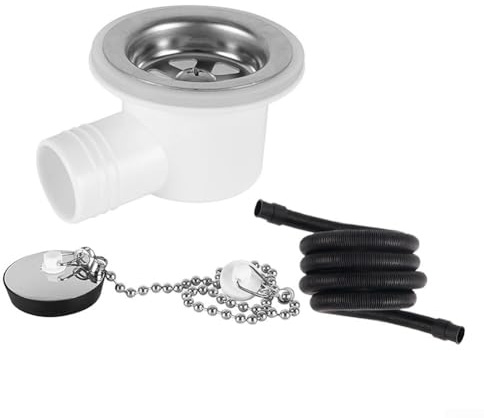 Drain d'évier de camping-car avec tuyau résistant aux fuites de 2 m et adaptateur à angle droit pour une utilisation en yacht, s'adapte aux ouvertures de vidange standard, installation facile sans