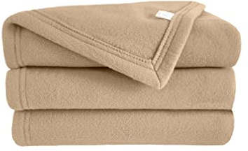 POYET MOTTE POLEX Couverture polaire Polyester Sable 240 x 300 cm