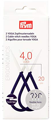 Prym 191112 Zopfmusternadel Yoga 4,0 mm, alabasterweiß, Weiß