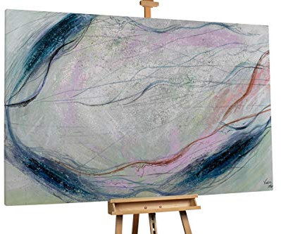 KunstLoft® XXL Gemälde 'Aufkeimende Sehnsucht' 180x120cm | original handgemalte Bilder | Linien Abstrakt Beige Grau | Leinwand-Bild Ölgemälde einteilig groß | Modernes Kunst Ölbild