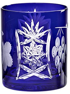 Whiskyglas Whiskybecher Trinkbecher Handgeschliffen Kristallglas Traube 280ml