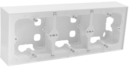 WITTKOWARE Elektroinstallation Schalter-/Steckdosenprogramm LOGUS 90 signalweiß, Aufputzgehäuse für Schalter/Steckdosen oder andere UP-Geräteeinsätze, 3-fach