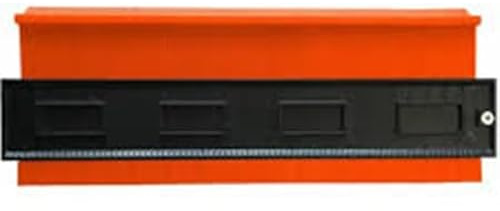 HOME IT® Work Contour Gauge 250 mm – Precision Profile Duplicator for Shapes & Angles – Ideal for Flooring, Carpets & Worktops – Black/Orange