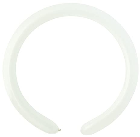 Busta 100 palloncini modellabili in lattice naturale Premium Quality D4 (Ø 5cm / 2), bianco