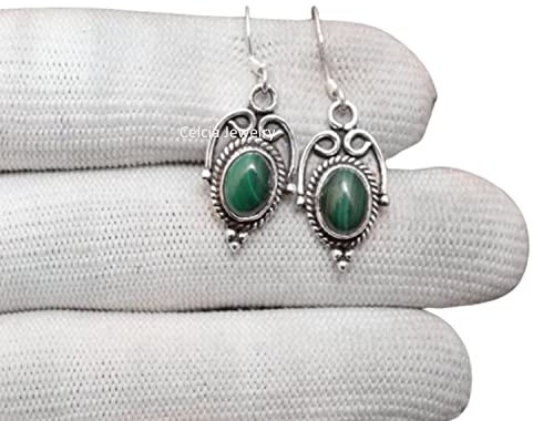 Massive 925er Sterlingsilber-Ohrringe für Frauen, echter Aquamarin, ovaler Edelstein, erstaunliche handgefertigte März-Geburtsstein-Ohrringe