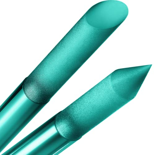 Glas Nagelhautschieber Nagelfeile – Manikürestäbchen, Professionelle Präzisionsfeile Hautschieber für Nagelhaut, Schleifoberfläche nutzt sich nie ab, echte tschechische Qualität von Gladzy - Turquoise