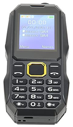 Sxhlseller Teléfono Móvil para Personas Mayores, 2G Botón Grande Desbloqueado Teléfono Celular para Personas Mayores con Pantalla LCD de 1.8 Pulgadas, Compatible con Linterna Radio Externa, (Negro)