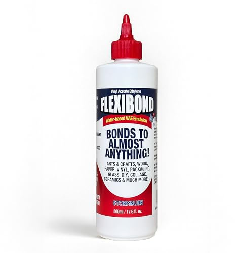 Flexibond PVA/VAE Emulsion Adhesive, (500ml) - Vinyl Acetate Ethylene for Wood, Paper, Vinyl, Glass, Furniture, Ceramics and More
