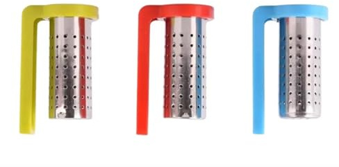 Filtre à thé pour tasse et mug (lot de 3) | Ensemble de 3 passoires à thé avec système d’accroche ingénieux | Pratique et écologique | Idéal pour famille et amis | Garantie de satisfaction