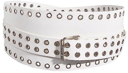 Perfeclan Frauen PU Taille Gürtel Kleid Bund Breite Kummerbunds Volle Länge 190 cm Weibliche Steampunk Cinch Gürtel für Kleidung hochzeit Partys Mädchen, Weiß