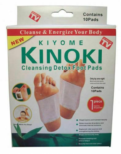 Needs & Wants® Original Kinoki Detox Vital Plaster for FeetDetox Foot Cleanse, Patches Cleansing 100% Natural Organic Foot Pads Stress Relief Improve Sleep Quality Blood Circulation Pack of 5 = 50
