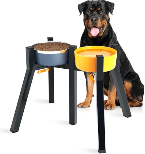 Erhöhter Futternapfständer für große Hunde, verstellbar, erhöhter Futternapf, 17,8–26,9 cm, 34,9 cm hoch, Schüssel nicht im Lieferumfang enthalten