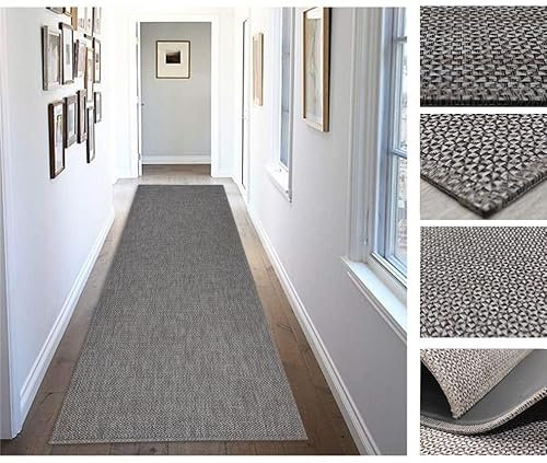 Tadi & Imperio1979 Alfombra Larga de Vinilo Trenzado para Pasillo, Cocina, Dormitorio a Medida Presencia Natural de Alta Resistencia con revés de PVC Antideslizante.