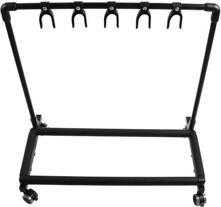 Multi-Gitarrenständer, Halter für Mehrere Gitarren, Universeller Gitarrenständer, Gitarrenständer mit Rollen für Geschäfte (FL-11W