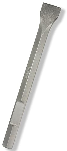 WERHE ® Profi HEX28 Spatmeißel 50 x 400 mm Sechskant-Aufnahme 28 mm für Abbruchhammer Flach Spat Meißel Meissel