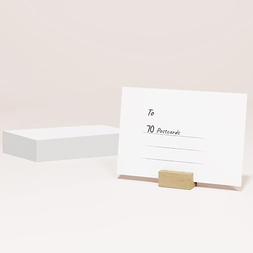 70 PCS Blank Postcard Paper, Printable Postcards (Both Sides Blank) for Art, New Yew, Christmas, Mother’s Day, Holidays (6” x 4”)