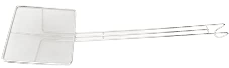 Cucharón de Espumadera con Colador Cuadrado de Acero Inoxidable, Resistente Al Calor y Duradero, Fácil de Usar, Operación Segura, Fácil de Limpiar, Colador de Malla para (Malla