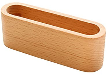 LIGSLN Schreibtisch-Visitenkartenbox aus Holz, Namenskartenhalter für 20 Blatt Kapazität, Kartensortierer Organizer