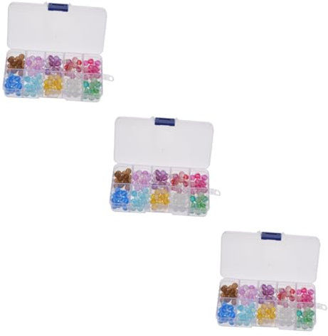 STOBOK 450 Stk Glitzerstein lose Perlen Runde Perlen aus mattem Glas Charm-Perlen aus Glas Abstandsperlen runde Perlen für die Herstellung von Halsketten verpackt Zubehör Perlen schrubben