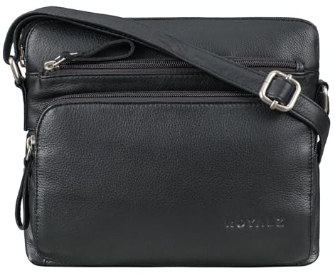 ROYALZ Vintage Leder Handtasche Damen Echtleder 'North Carolina' stilvolle Ledertasche zum Umhängen Schultertasche mit Platz für Smartphone 9.7 Zoll iPad und mehr