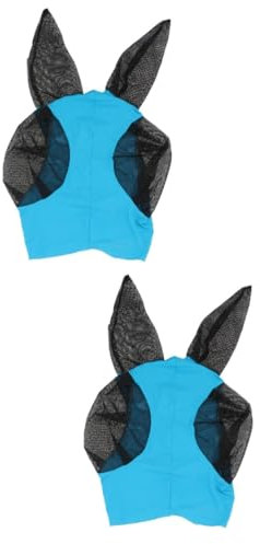 Yardwe Masque Anti-morsures en Maille 2 Pièces Instantané pour Chevaux Léger