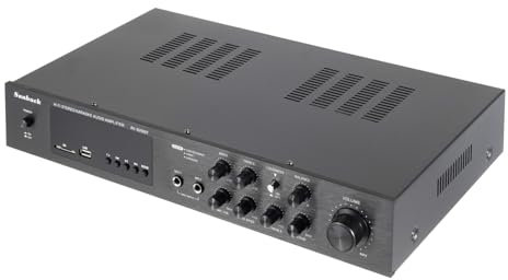 Qussse HiFi Verstärker, 5 Kanal Digital FM USB Stereo Amplifier Bluetooth Vollverstärker Soundverstärker für Heimkino Karaoke-Partys Garagenunterhaltung und Bar