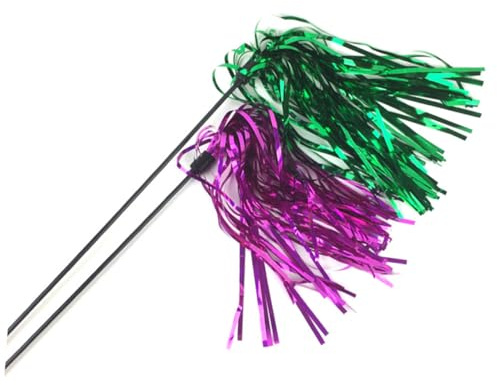BESPORTBLE Jouet Chat Oiseaux Tige à Chat Interactive en Plastique Cloche Lot de 3 pour Attirer L'attention Jeu Amusant Couleur Aléatoire