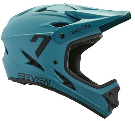 7 iDP M1 MTB Mountain Bike Full Face Lightweight Vented Bicycle Helmet (Matte Light Slate, L)