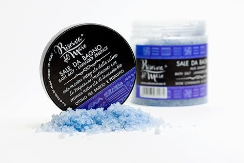 Sale da Bagno Naturale con Oli Essenziali – Rilassante e Rivitalizzante – Purificante, Idratante e Aromaterapico – 500g (Lavanda)