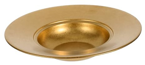 Luxshiny Plato Vintage Italiano Para Pasta 26cm Acero Inoxidable Duradero Diseño Profundo Versátil Para Cenas Postres y Sopas
