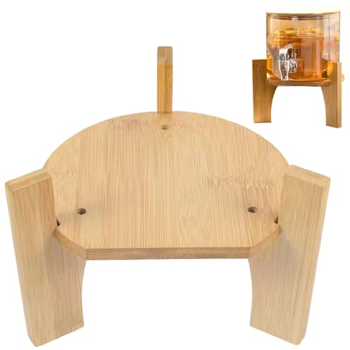 Soporte de dispensador de bebidas de madera portátil de 7.5 pulgadas, depresador de bebidas resistentes para agua, limonada, jugo, fiesta y mesa de bodas